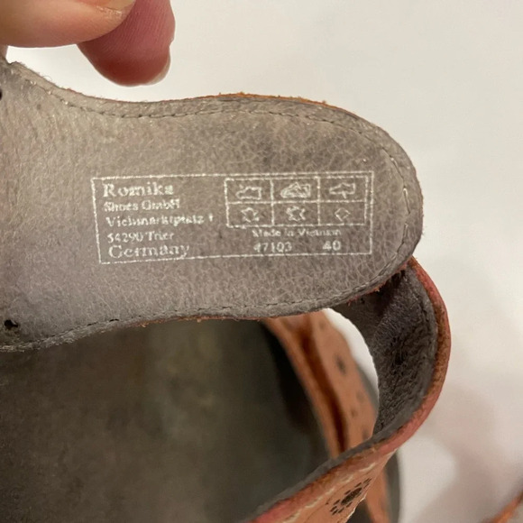 Romika Tahiti Brown Leather Sandals Size 9 - Picture 8 of 9